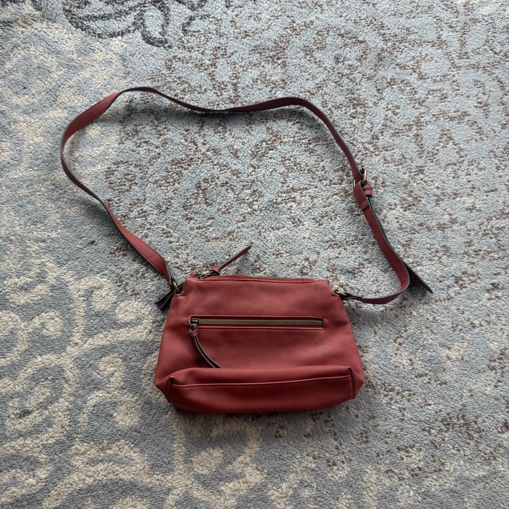 Kohl’s Faux Leather Crossbody Bag Rust